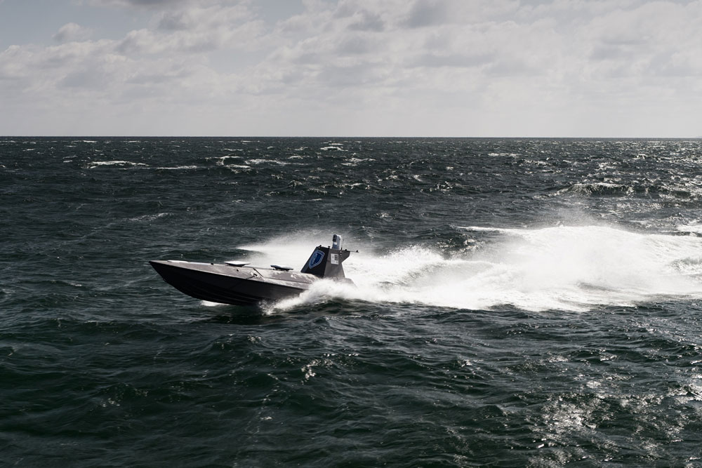 Unmanned surface drones are to be manufactured by NVL and Kraken in Hamburg in the future; the picture shows the unmanned surface vehicle “Kraken K3 Scout”